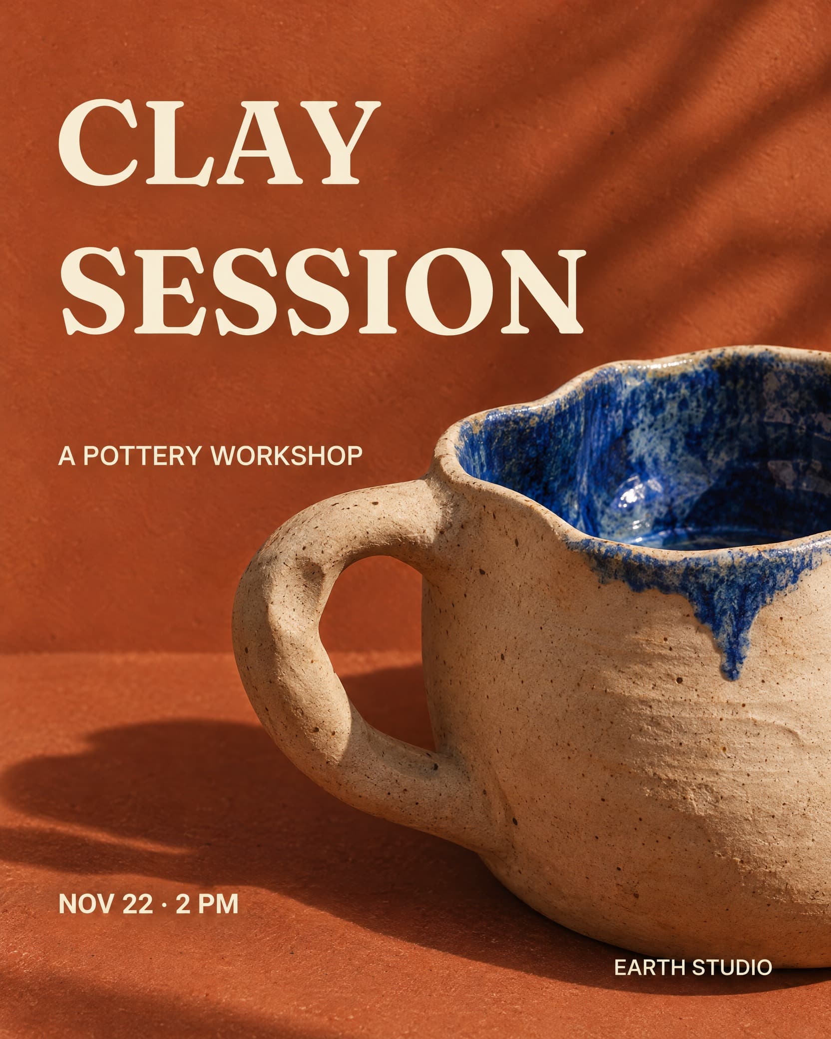 Clay session: Clay & cobalt, generated from its text layout in NoteAI