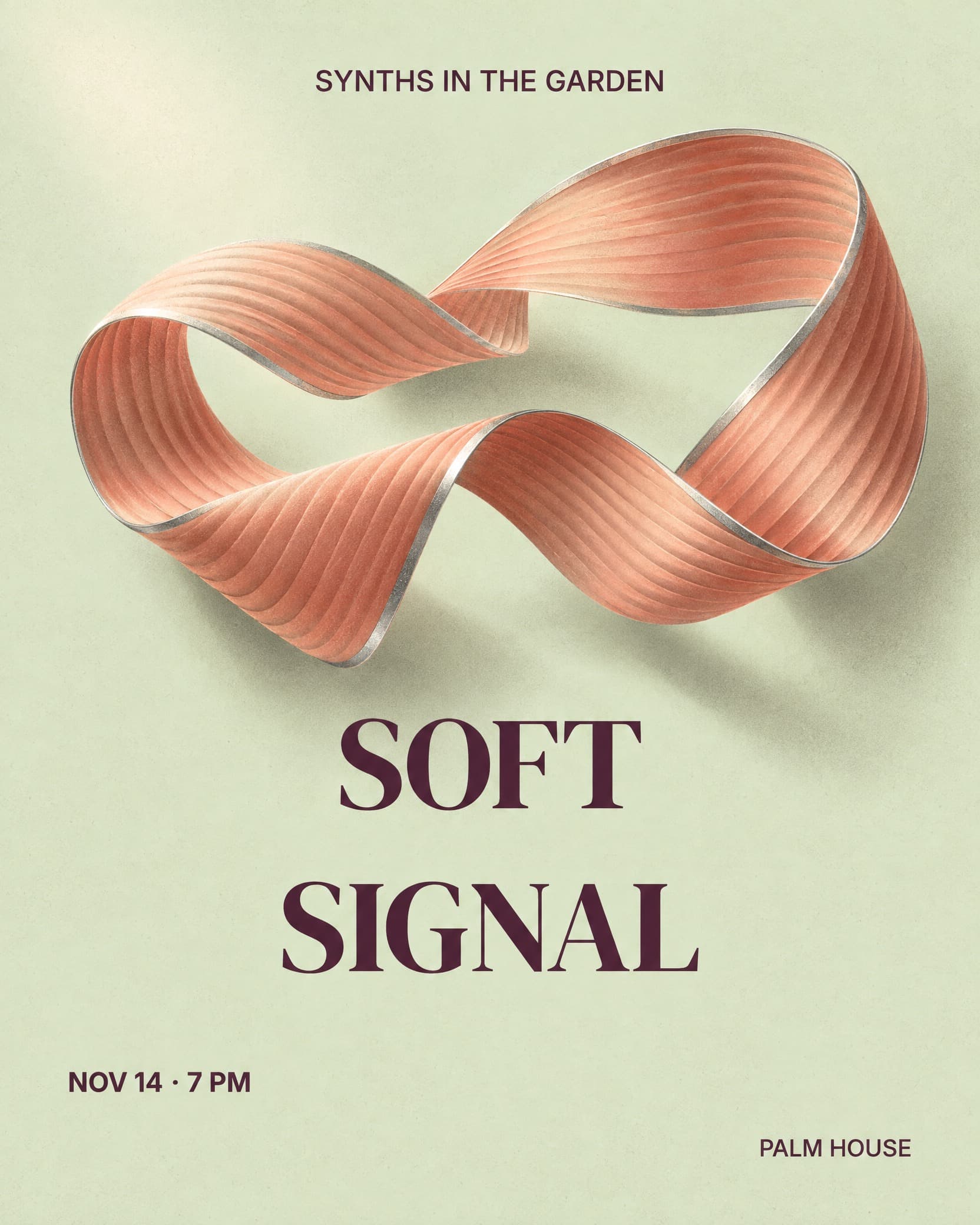 SOFT SIGNAL: Ribbon study, generated from its text layout in NoteAI