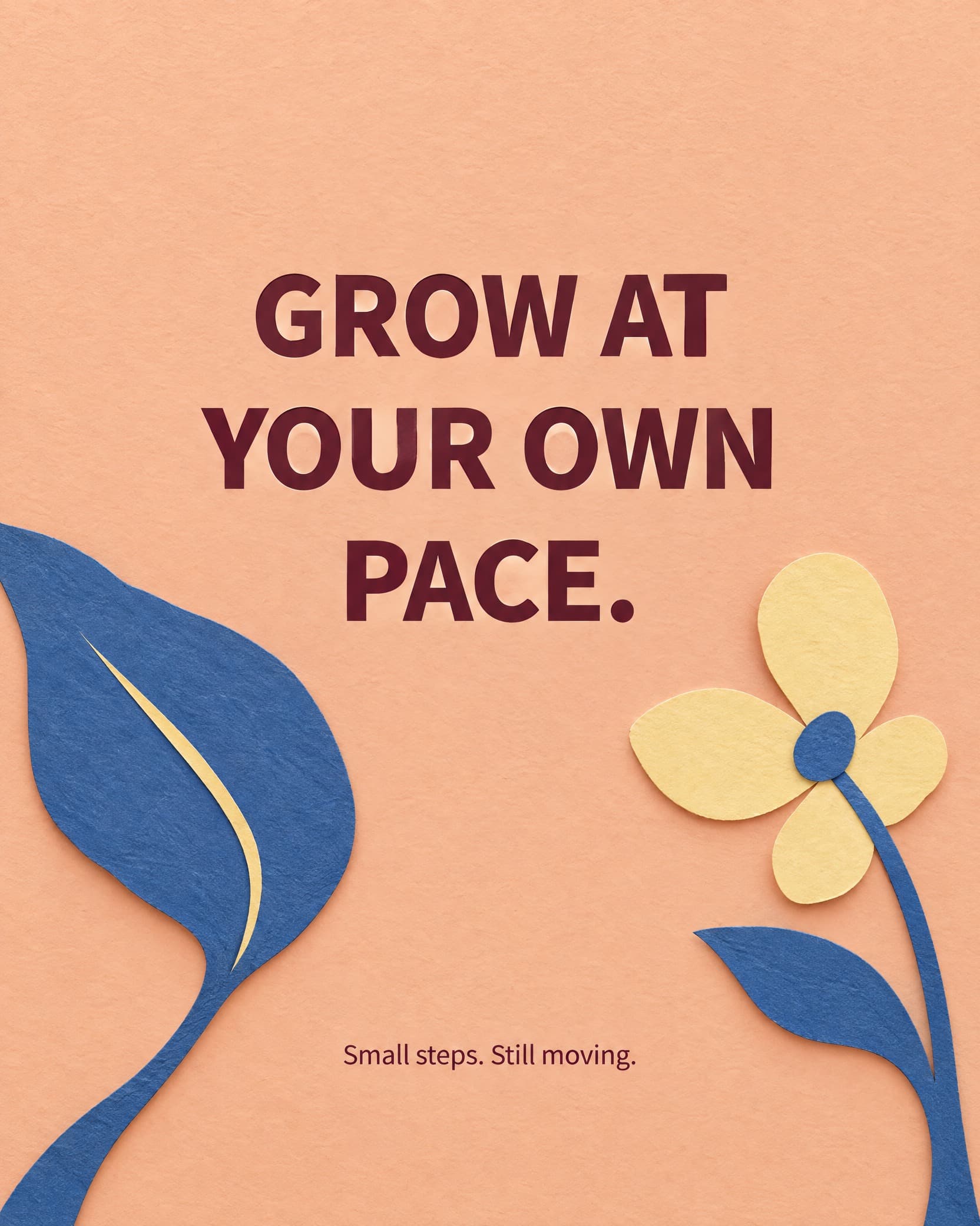 Your own pace: Cut-paper growth, generated from its text layout in NoteAI